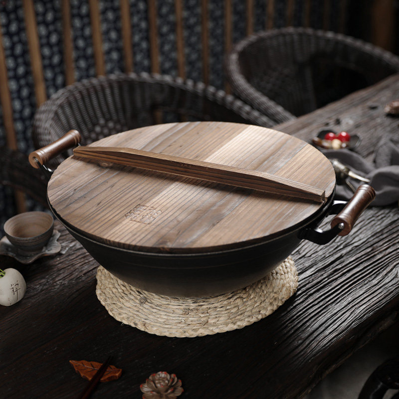 滕州铁锅耳铸铁锅老式手工家用圆底炒锅无涂层加厚生铁锅,厨房/烹饪用具,炒锅,淘宝优惠券,粉丝福利购,淘宝优惠卷