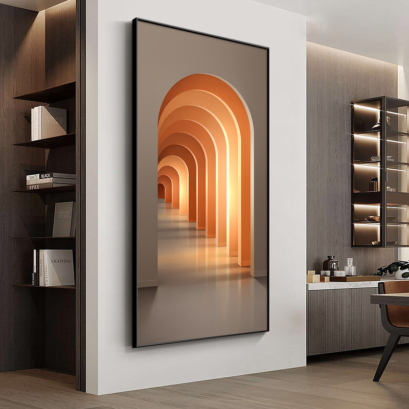 进门入户玄关装饰画抽象大气客厅走廊壁画现代空间延伸感挂画,家居饰品,现代装饰画,淘宝优惠券,粉丝福利购,淘宝优惠卷