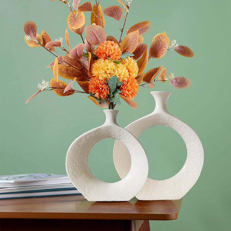 新玄关陶瓷艺术装饰器样板间客厅插扇贝瓶现代摆饰,家居饰品,花瓶,淘宝优惠券,粉丝福利购,淘宝优惠卷