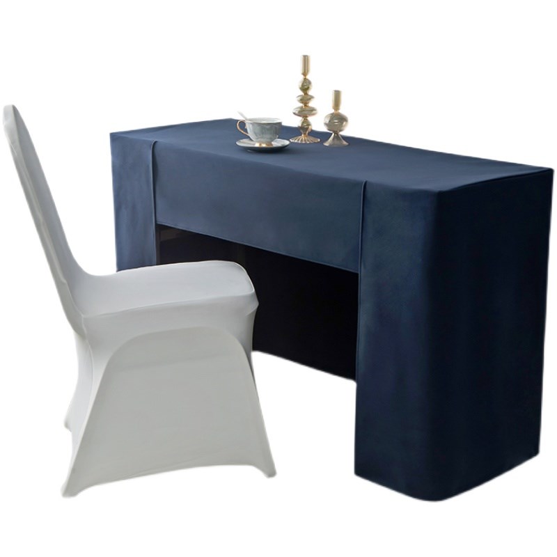 定制会议台尼桌布绒面桌罩桌裙展会酒店会议室签到台布会议桌桌