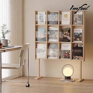 我感中古落地书架创意陈列小户型复古多层阅读杂志架子