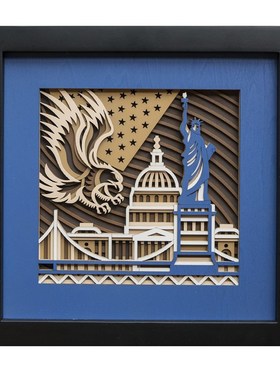 创意家居办公桌工艺品 客厅墙壁装饰 乔迁手工定制礼品礼盒装