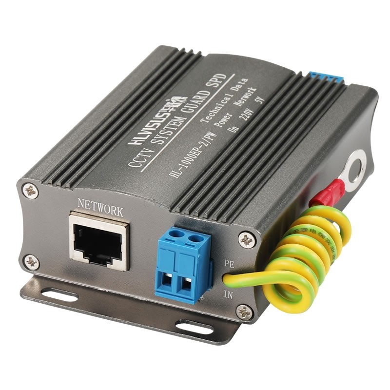 监控防雷器1M网络球机摄像头避雷二合一RJ5线浪涌保护 华联视