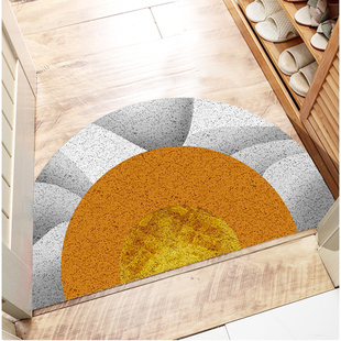 半圆形丝圈地毯家用入户门地垫进门防水入门垫蹭圈丝土防滑垫