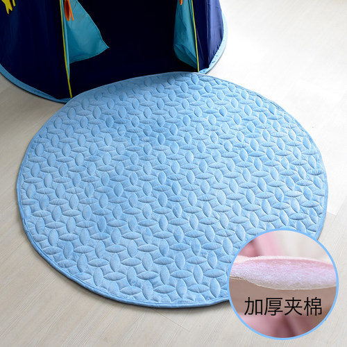 儿童蒙古包地垫宝宝爬行垫圆形卧室地毯床前毯客厅帐篷装饰圆地垫