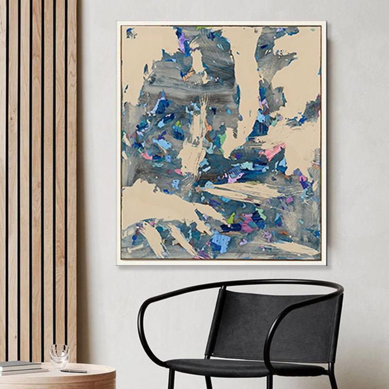 工厂画师绘制抽象油画客厅卧室床头画售楼处样板间纯手绘油画