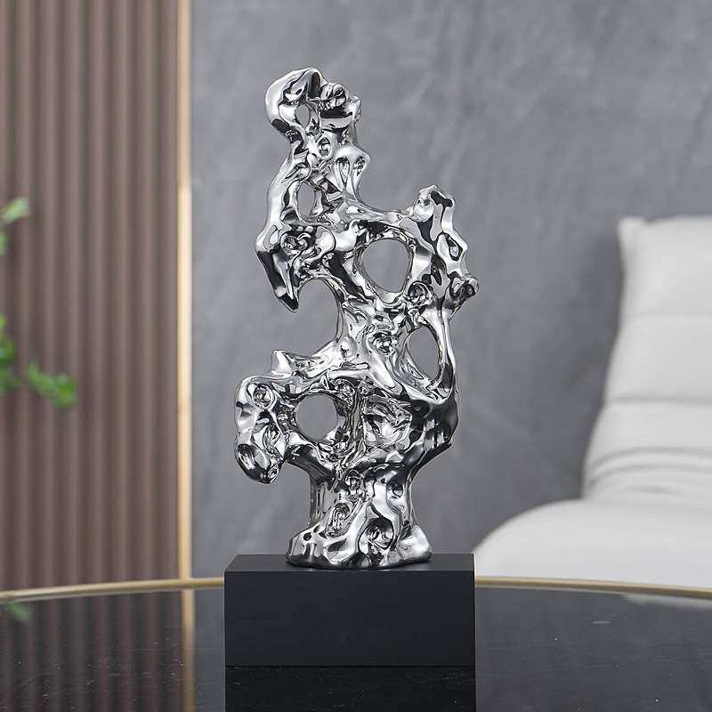 太湖石假山客厅摆件轻奢高档酒柜电视柜玄关桌面样板房艺术工艺品,包装,电子元器件包装,淘宝优惠券,粉丝福利购,淘宝优惠卷