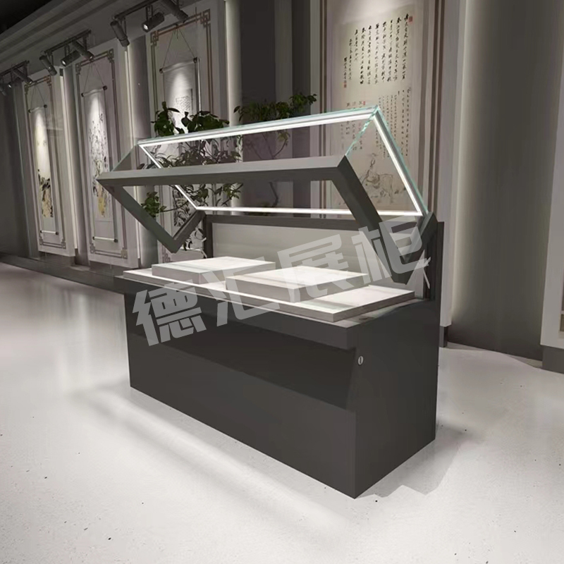 博物馆展示柜古董字画文物纪念馆玻璃柜台金属烤漆产品展览柜