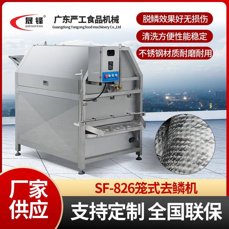 笼式去鳞机全自动脱鱼鳞设备商用杀鱼机电动刮鳞机器水产加工