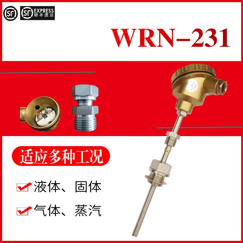 WRN-231装配式热电偶PT100/E/K分度号双支装配热电偶WRN2-230