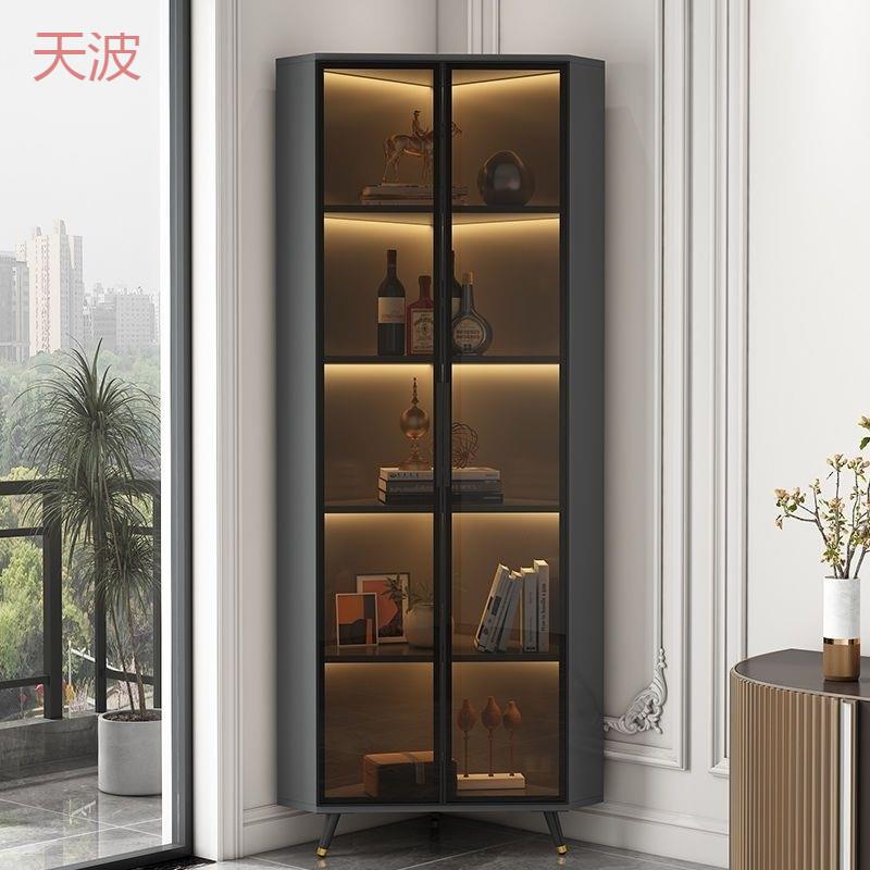 酒柜拐角柜转角柜实木置物柜墙角柜角落hd柜餐厅E厨房客厅三角柜