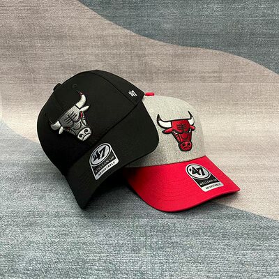 Chicago Bulls芝加哥公牛队棒球帽篮球硬顶潮牌男女弯檐鸭舌帽子