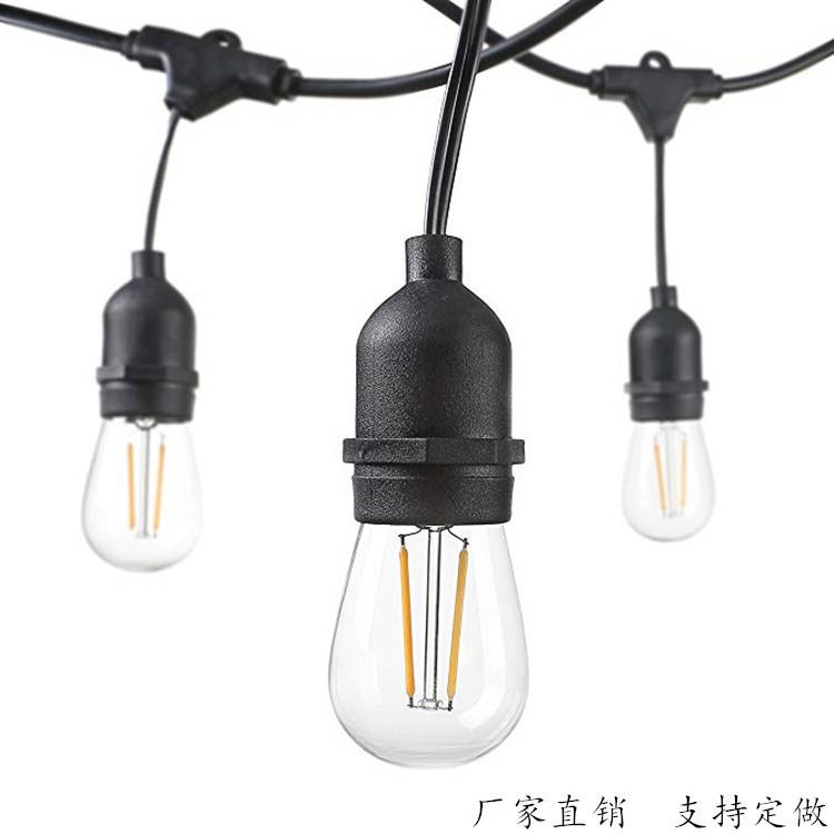 热销户外防水E27灯串S14灯泡LED照明装饰E26串灯工程款灯带