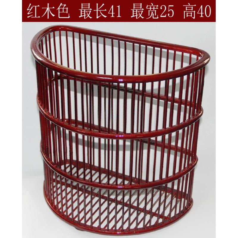 宾馆收纳篮酒店筐脏衣篮毛巾布草筐半圆工艺布草框收纳筐竹编