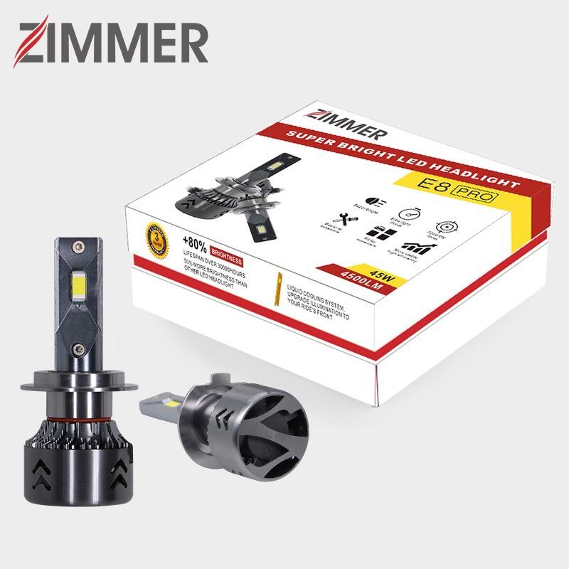 ZIMMER工厂直销E8 PRO 超聚光高亮LED大灯汽车灯远近光一体