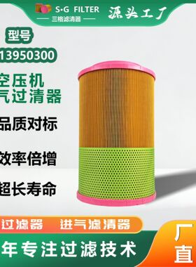 三格空压机滤芯空气过滤器进气滤清器空压机滤芯1613950300