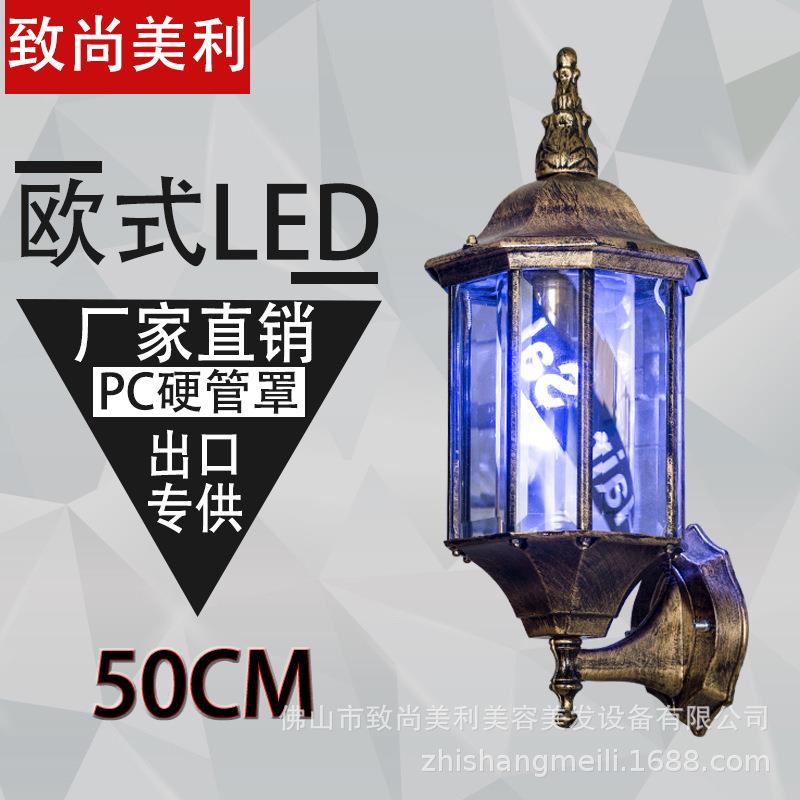 欧式复古美发转灯LED理发店转灯挂壁美发店转灯挂墙 发廊灯箱防水
