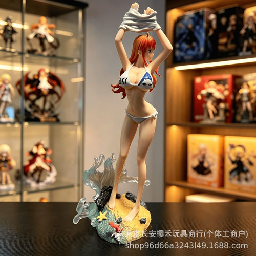 海贼王手办泳装娜美雕像动漫航海王美少女雕像批发模玩草帽团摆件