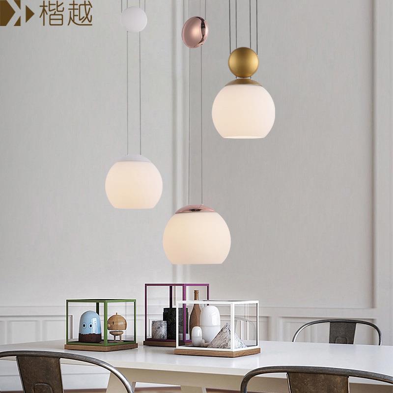 北欧后现代玻璃球吊灯客厅卧室床头升降灯餐厅店面个性创意灯具