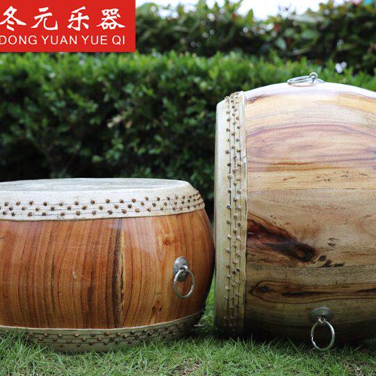 罗冬元9寸高音原木竹钉牛皮手鼓战鼓高鼓扁鼓川堂鼓竹钉鼓道士鼓