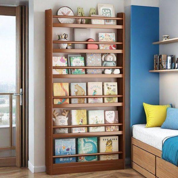 门后书架置物架实木收纳柜儿童壁挂多层墙上一体靠墙缝隙窄大容量,收纳整理,书桌收纳置物架,淘宝优惠券,粉丝福利购,淘宝优惠卷