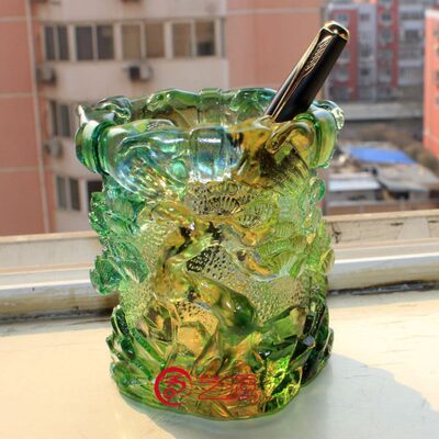 琉璃强强联手合作共赢笔筒摆件创意礼物教师节实用办公送老师礼品