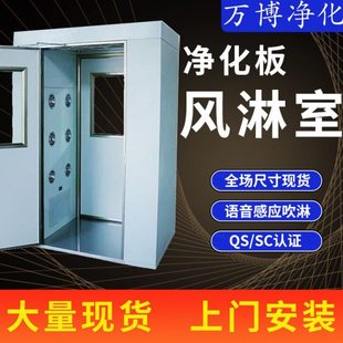 净化板风淋室厂家现货 红外感应电子厂用风淋通道 洁净室风淋门