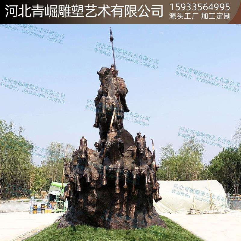 铜雕古代马车人物铸铜雕像马拉车雕塑户外公园广场步行街景观雕塑