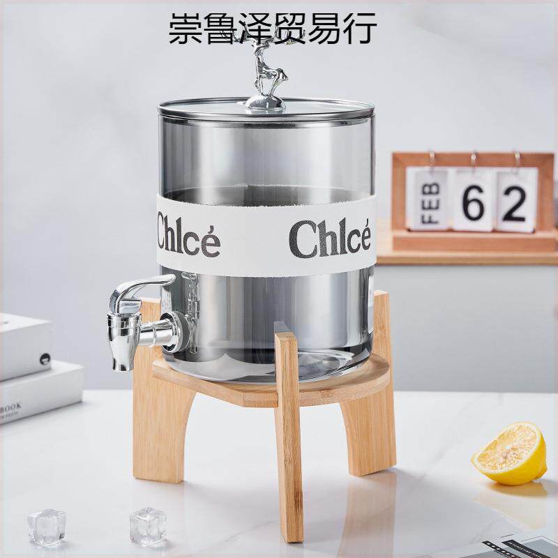 可乐饮料密封罐家用耐高温玻璃青梅泡酒瓶带龙头泡酒坛葡萄酿酒瓶