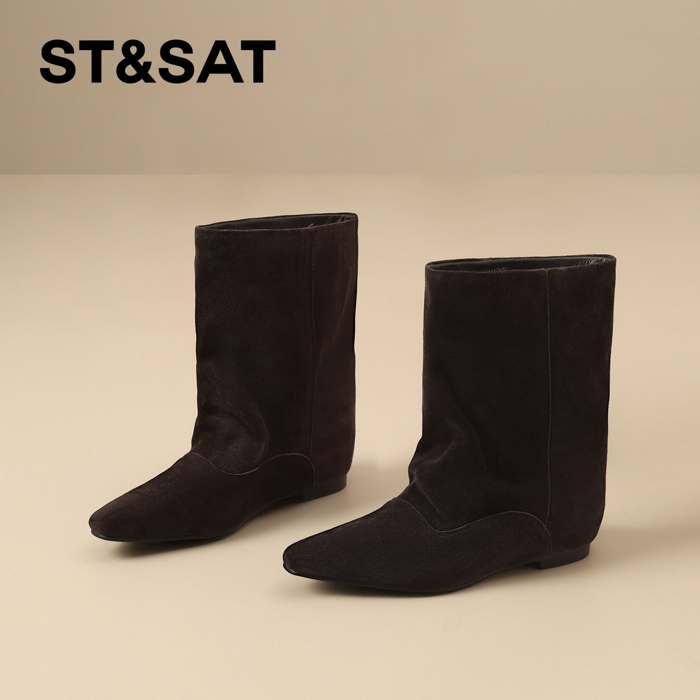 中筒靴女2026冬新款显瘦骑士靴