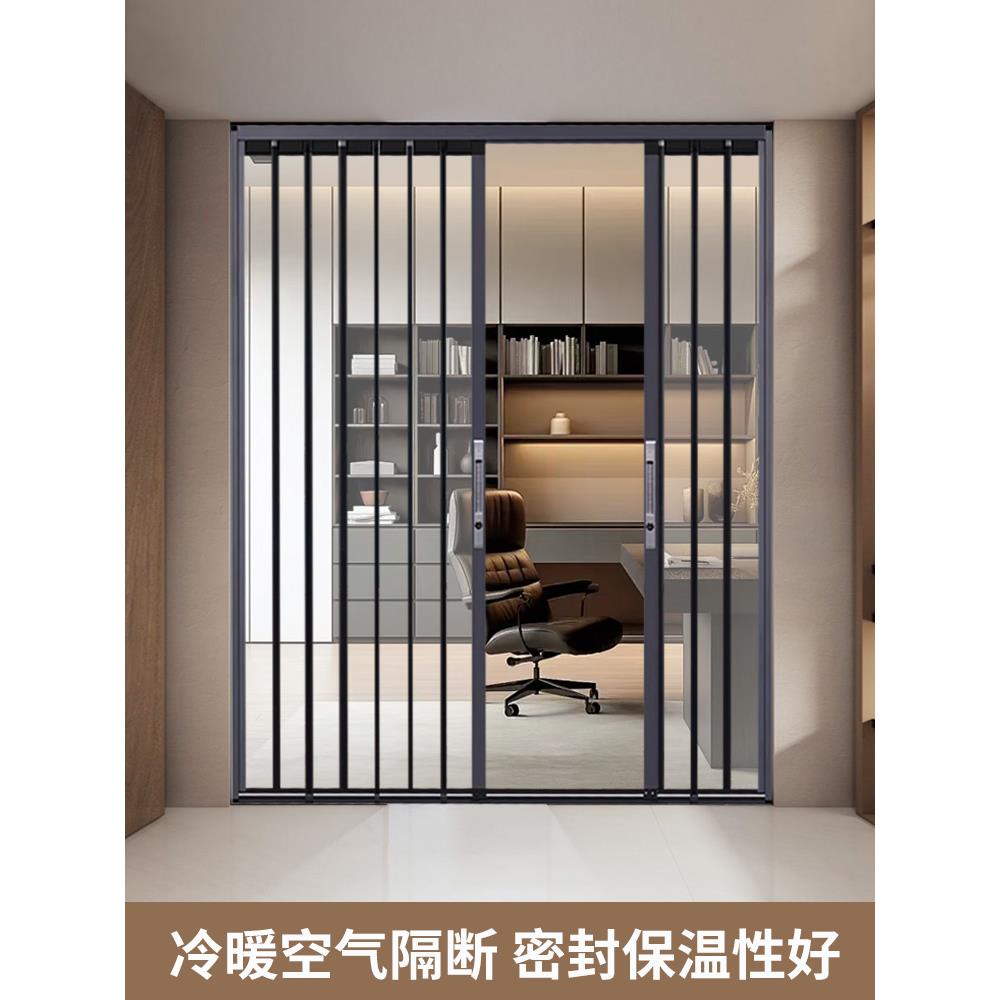 全景门亚克力透明水晶推拉折叠门厨房客厅卫生间玻璃门小户型隔断