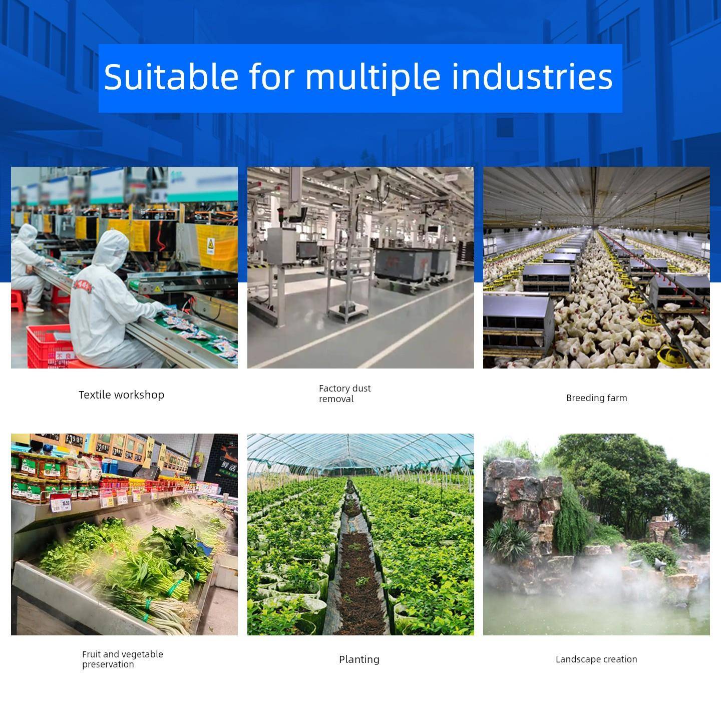 工业用超声波雾化加湿器大雾量烤烟回潮喷雾汽车贴膜大型车间增湿