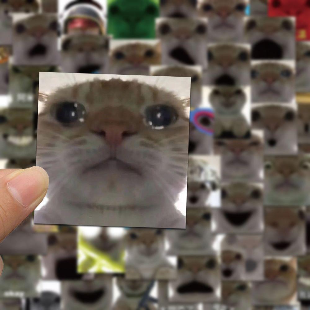 126张抽象猫咪贴纸搞笑沙雕趣味创意装饰行李箱手账防水diy小贴画