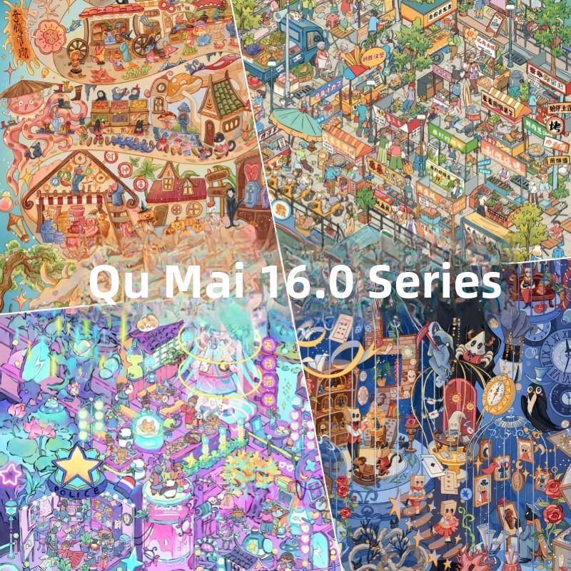 雀麦16.0小吃街系列造景贴纸微缩堆叠场景3d立体手工diy手账贴画