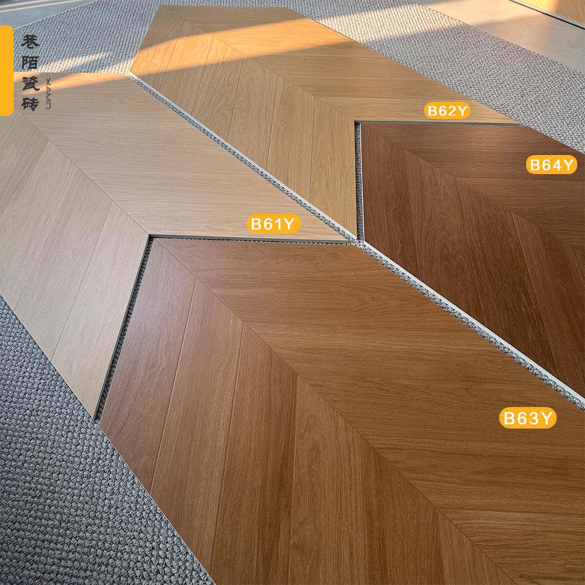 巷陌600x1200法式异型鱼骨木纹砖中古风水刀木纹砖覆古彷木地板砖