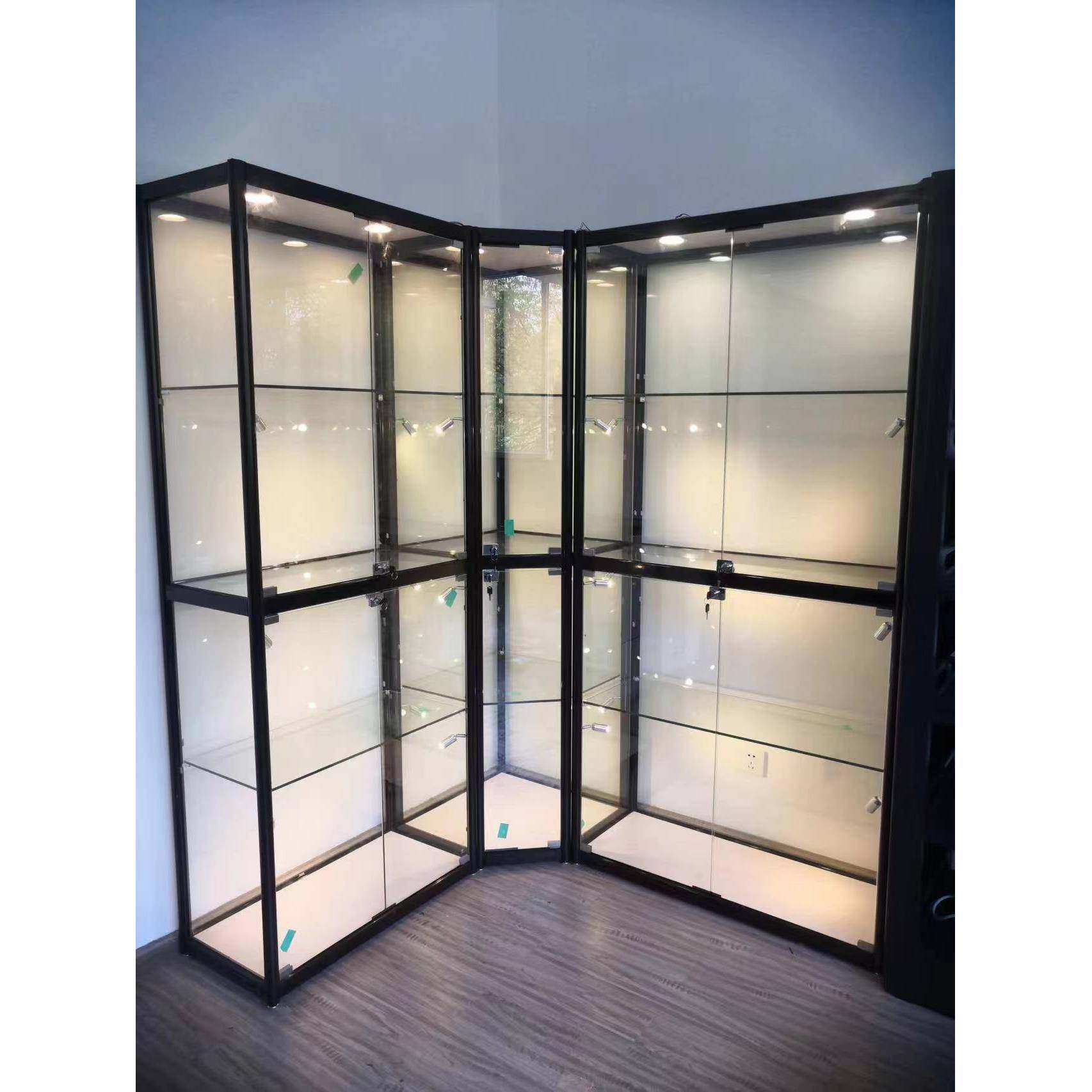 鑫坤宏手办模型玻璃展示柜透明展示柜定制样品陈列柜家用防尘柜子