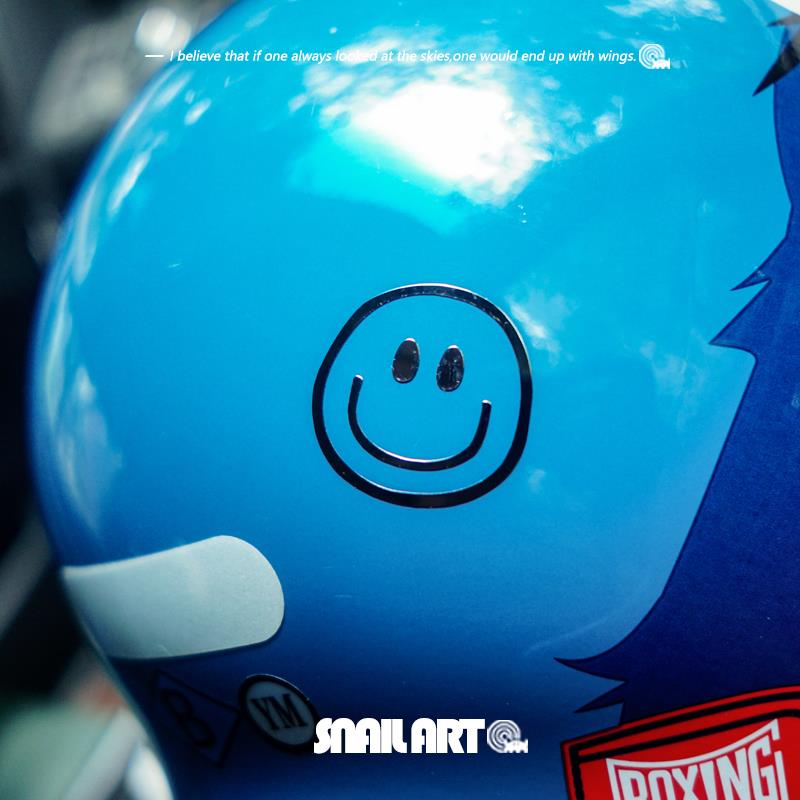 SN蜗牛金属贴纸笑脸个性创意立体平板手机保护壳主机壳安全帽机车细节贴饰