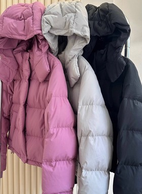 SYARURU W*nder Puf*四格羽绒服短款鸭绒健身运动休闲外穿跑步女