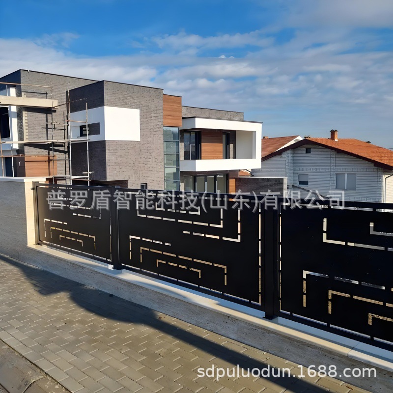 激光切割阳台护栏铁艺栏杆栅栏花园隔离围栏别墅庭院围墙透视栏杆