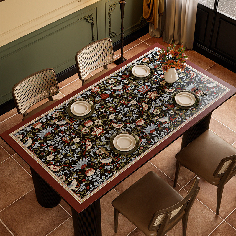 凯蒂园高级感皮革餐桌垫防水防油防烫免洗桌布桌面垫茶几垫定制,居家布艺,桌布,淘宝优惠券,粉丝福利购,淘宝优惠卷