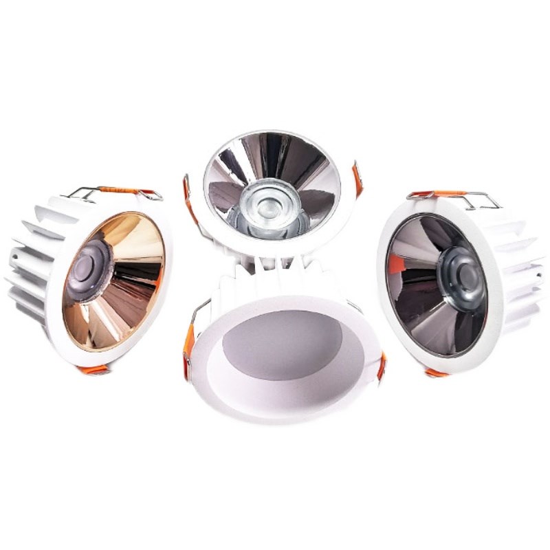 高显色窄边COB筒灯W智明款泛光0K防眩聚光射灯可调光三色变光