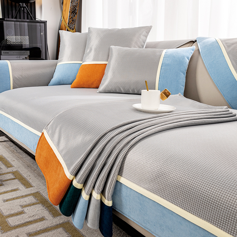 夏季凉席沙发垫冰丝藤席防滑坐垫子夏天款现代皮沙发罩