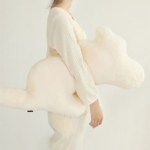 异形毛绒靠垫五色朵毛绒抱枕客厅沙发床上靠艺术猫靠枕纯色