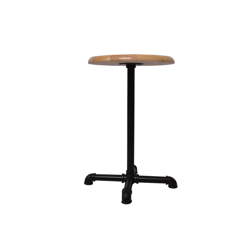 实木水管工业风格家用餐桌凳板铁艺餐厅现代