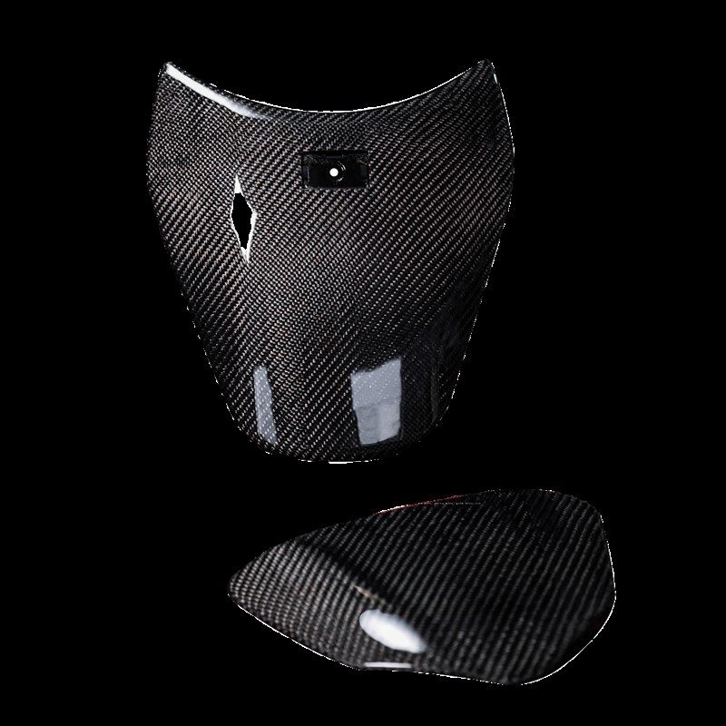 春风ZEEHO极核电动车E改装斜纹碳纤维挡风板前面板外壳导流罩