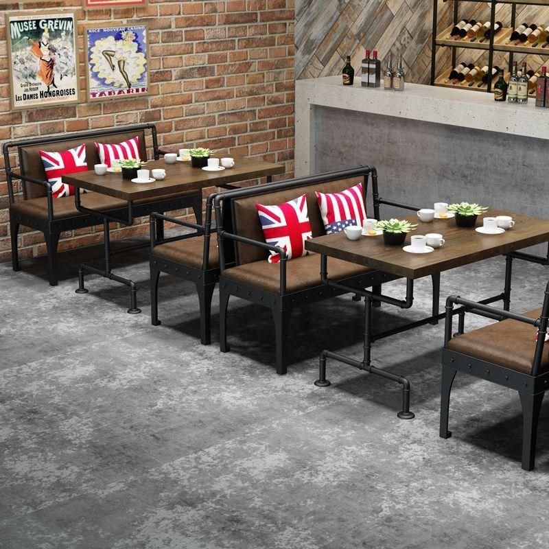 复古工业风酒吧沙发桌椅烧烤店商用卡座吧小酒馆咖啡厅,住宅家具,岩板餐桌,淘宝优惠券,粉丝福利购,淘宝优惠卷