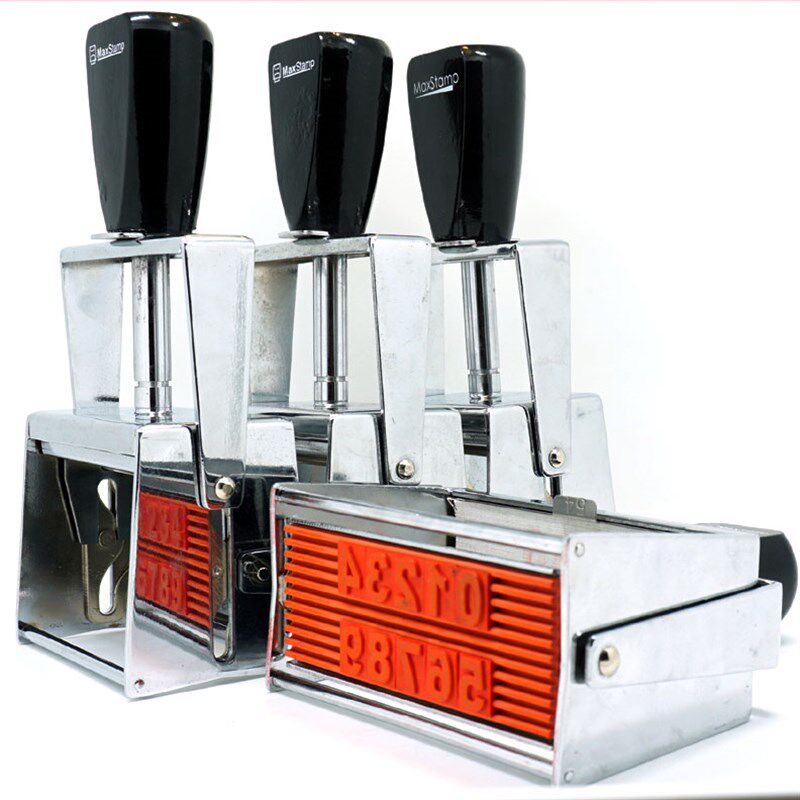 吉普生MaxStamp金属架平板翻斗印卡槽活字组合印章材料打码机器材