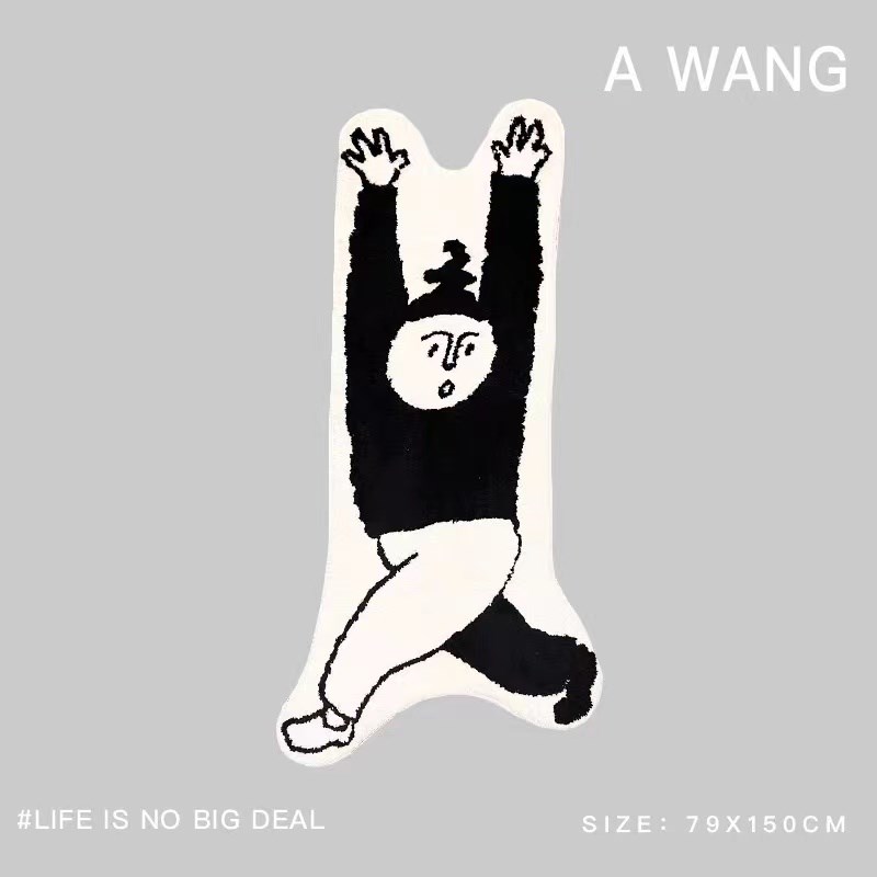 地毯卧室床边毯客厅搞怪in风异形卡通房间长条沙发地垫家用