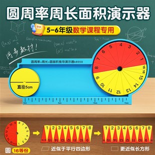 圆面积圆周率演示器小学数学五六年级教具圆的周长圆的面积公式推