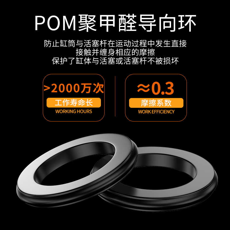 气动小型气缸杆轴可调行程TMB滑台气缸10/1/20/-//75